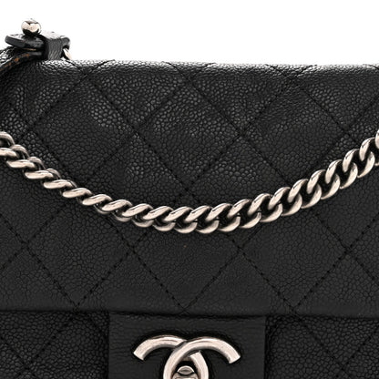 Caviar Quilted Medium Simply CC Flap Black