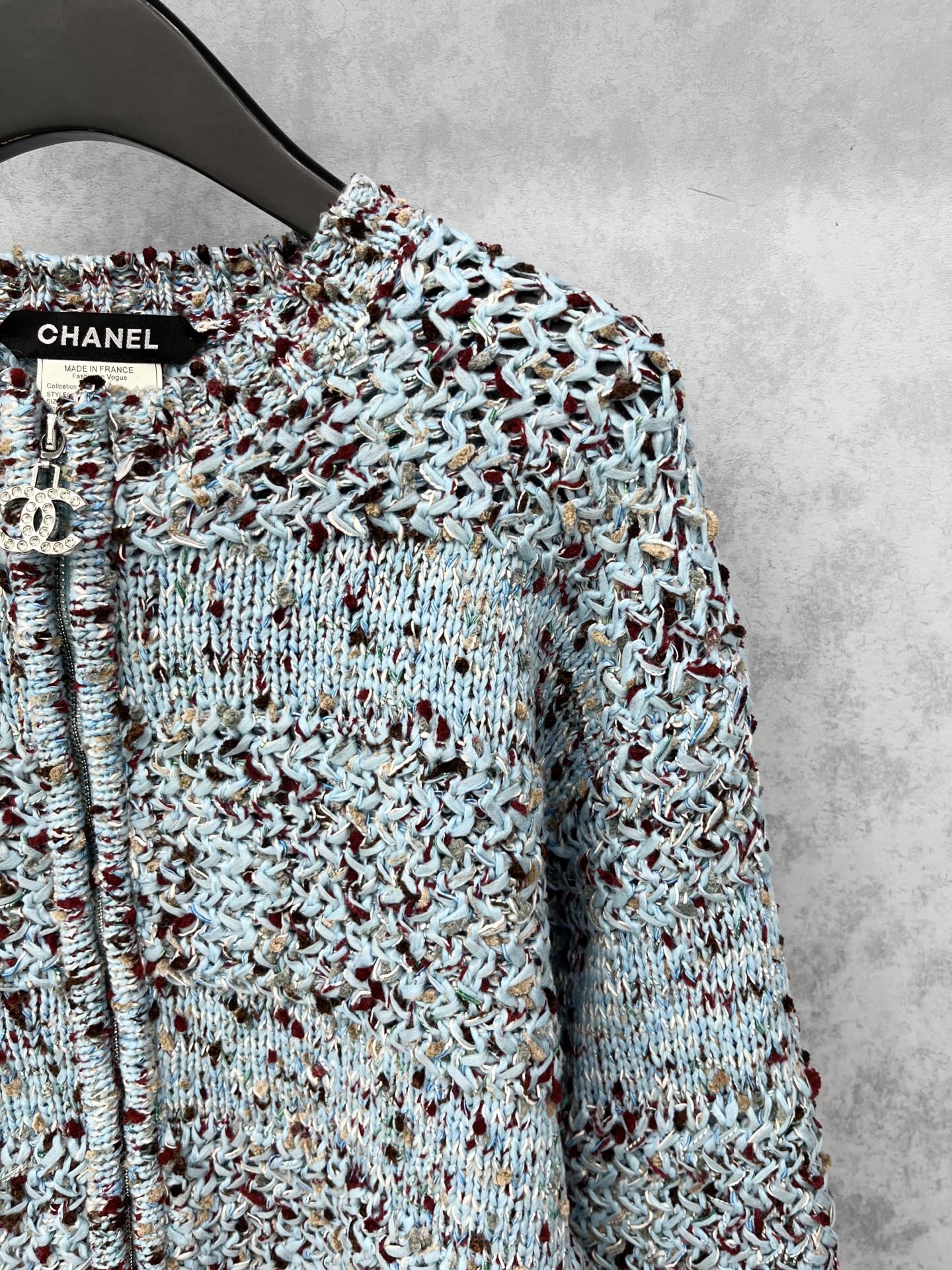 CC 2025 Jacket Blue Mix Colors Wool 325862