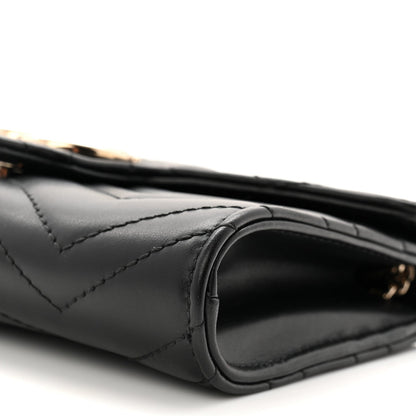 Calfskin Matelasse GG Marmont Wallet on Chain Black
