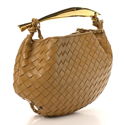 Nappa Intrecciato Sardine With Chain Bag Dark Praline