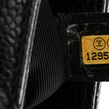 Caviar Quilted Grand Shopping Tote GST Black