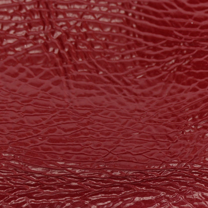 Shiny Aged Calfskin Shopping Bag Red