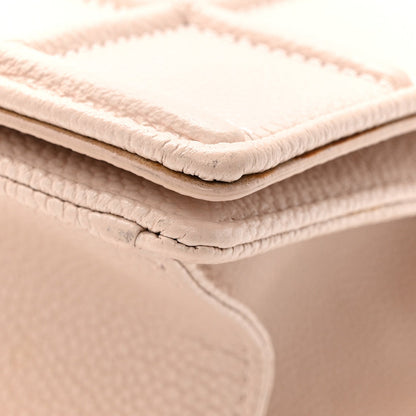 Grained Calfskin Medium Diorama Flap Bag Nude