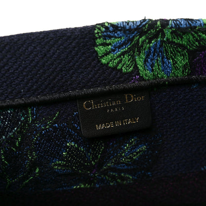 Canvas Embroidered Medium Toile de Jouy Voyage Book Tote Blue Multicolor