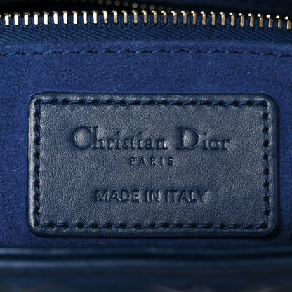 Calfskin Cannage Diamond Small My ABCDior Lady Dior Blue Royale