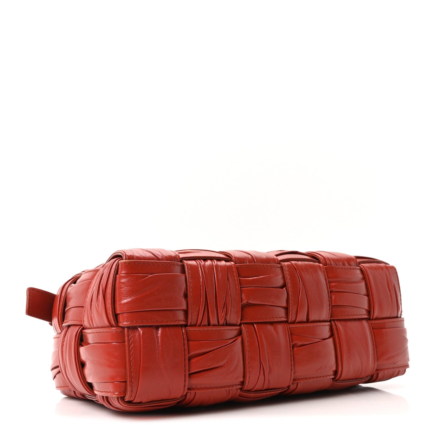 Calfskin Intreccio Plisse Camera Bag Syrup