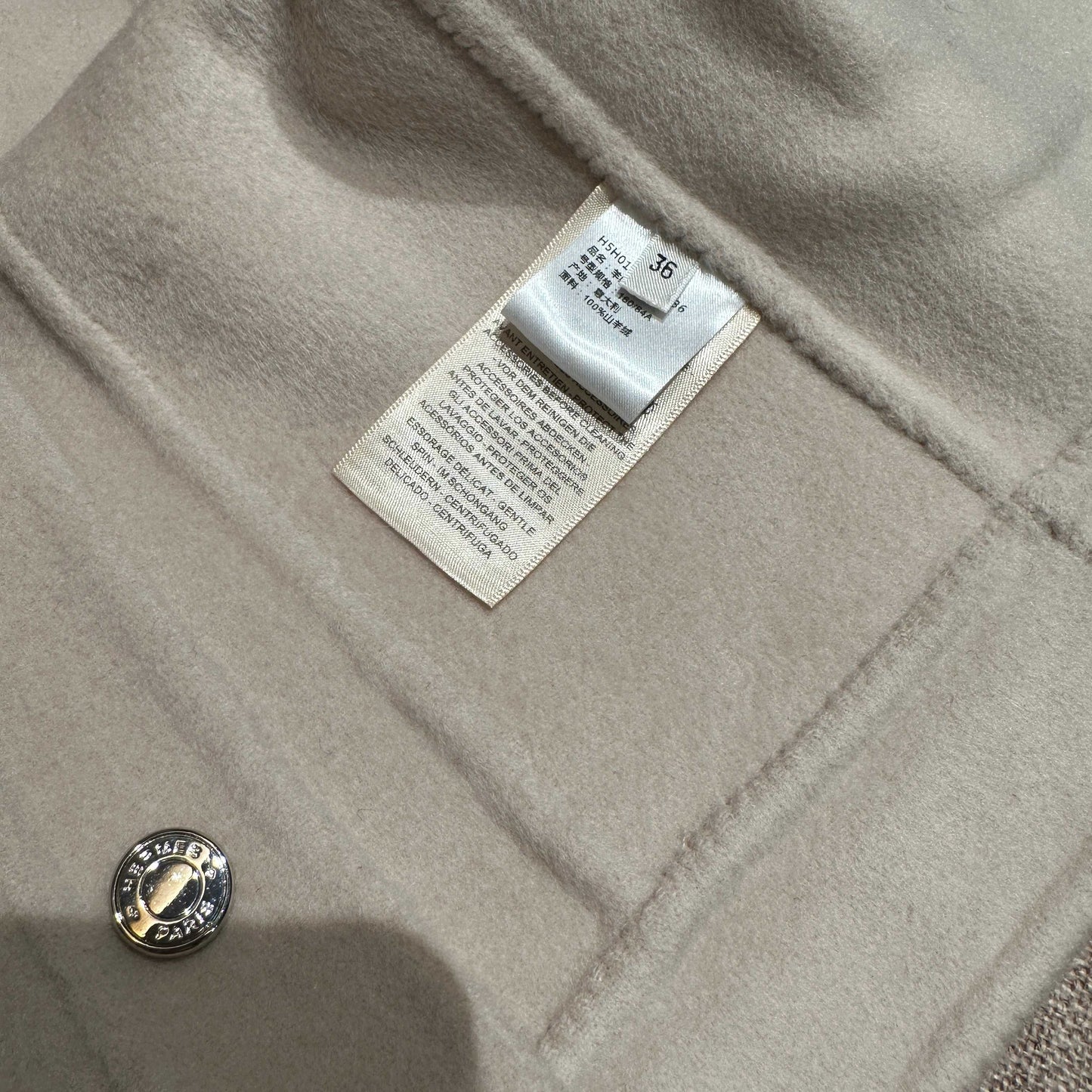 HM 25Ss Coat Off White Wool 304014