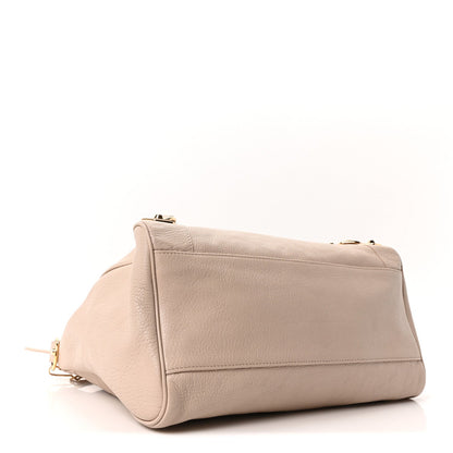 Chevre Gold Metallic Edge Hardware Velo Beige Praline