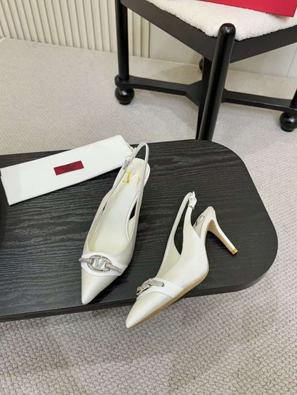 Valentino Slingback Pump High heels Silk 239562