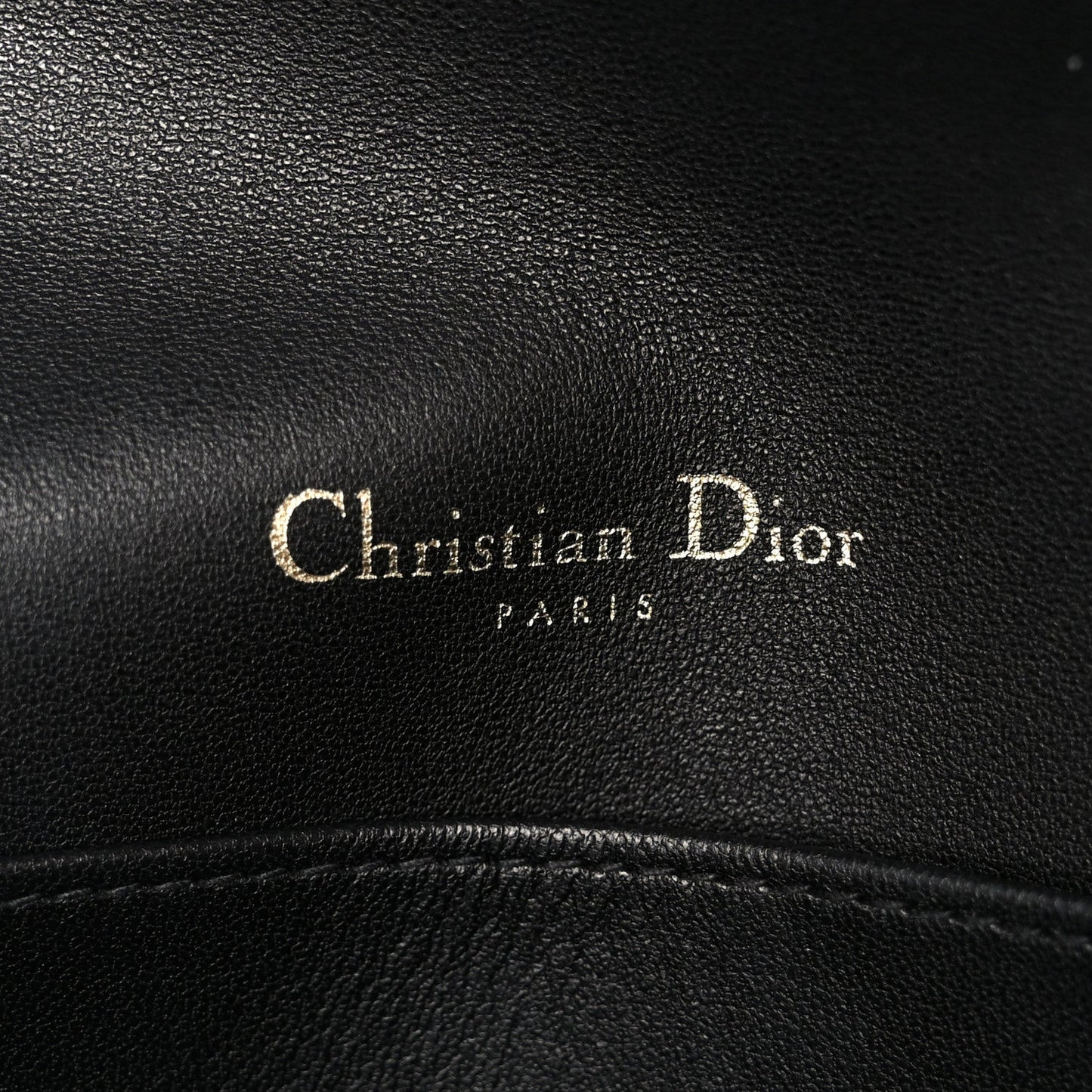 Lambskin Cannage Lady Dior Pouch Black