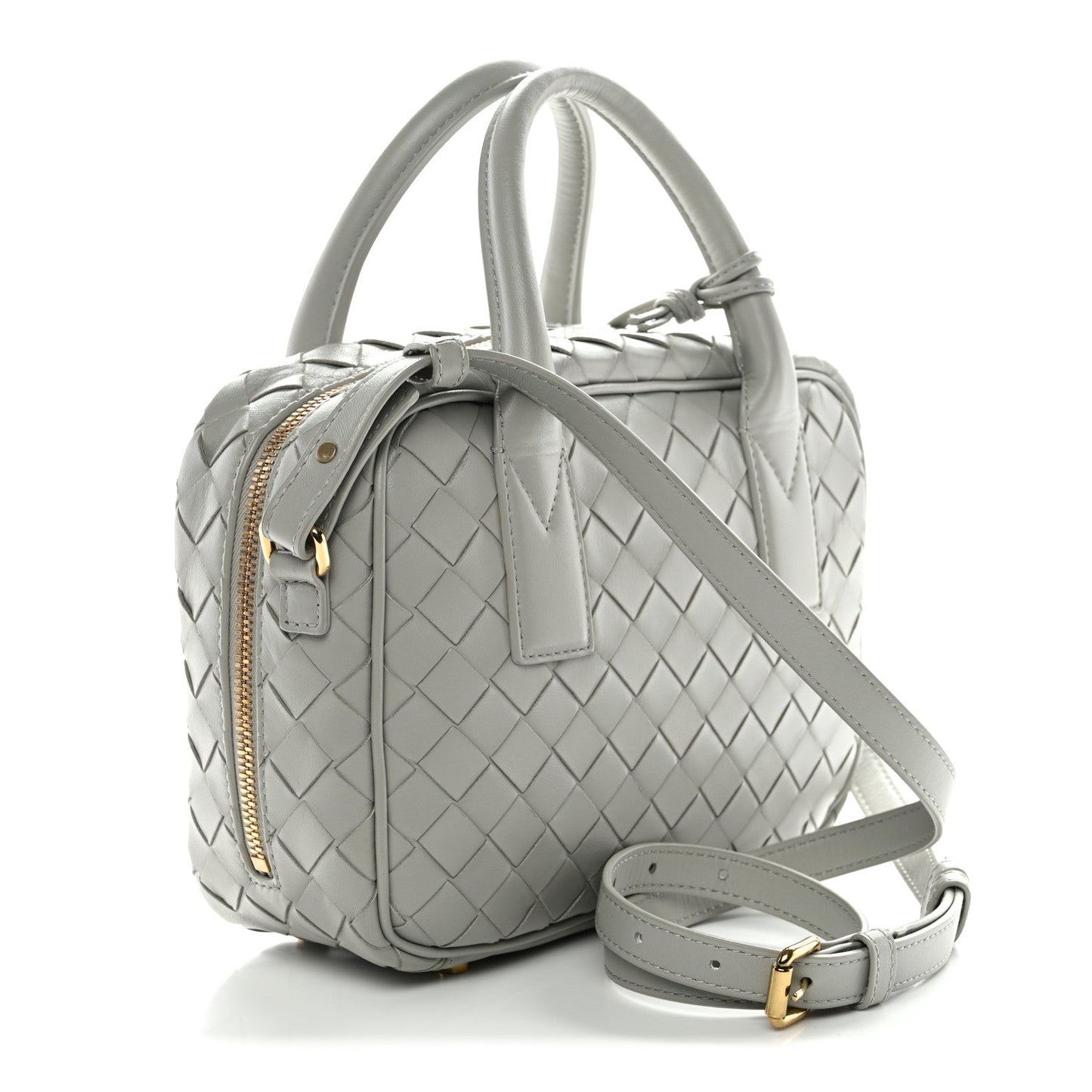 Lambskin Intrecciato Small Getaway Agate Grey
