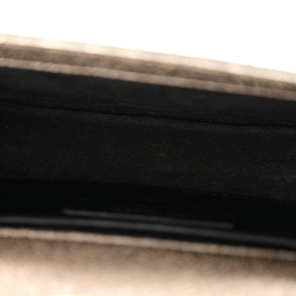 Metallic Calfskin Small Classic Monogram Kate Satchel Platine