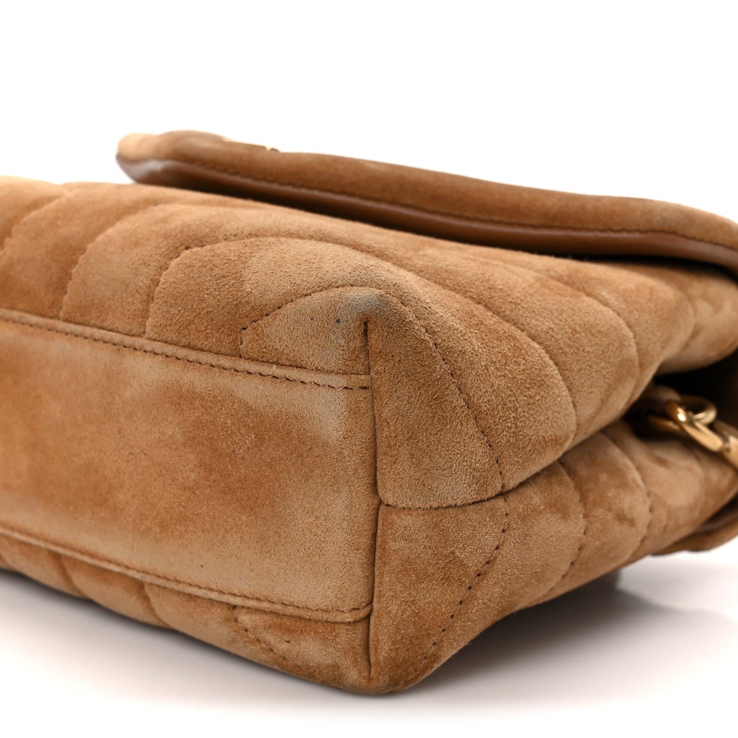 Suede Toy Loulou Shoulder Bag Cinnamon