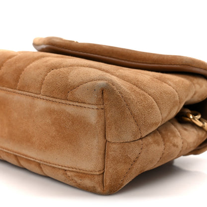 Suede Toy Loulou Shoulder Bag Cinnamon