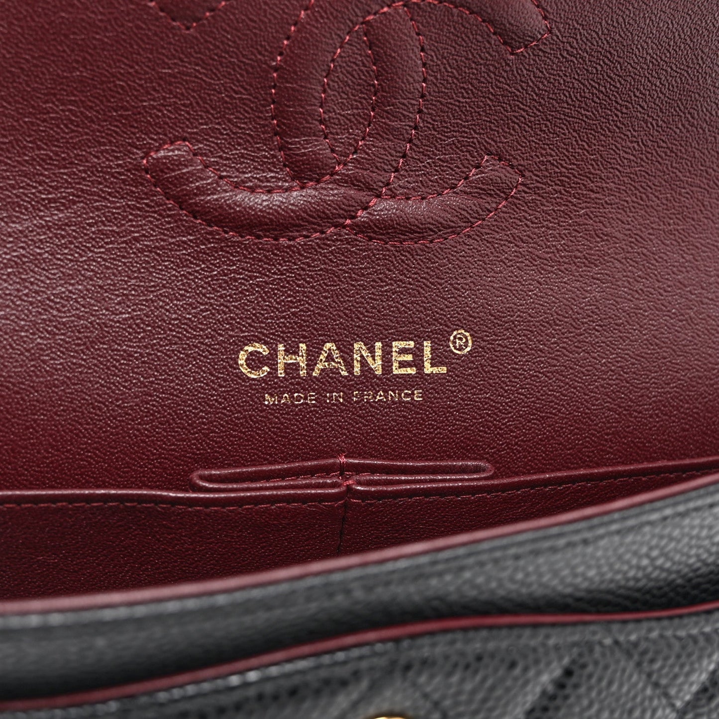 Caviar Quilted Small Double Flap Black