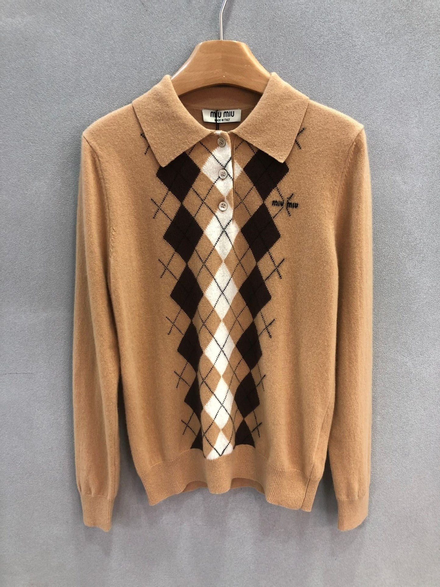 MIUMIU KNIT POLO SHIRT STYLE 248