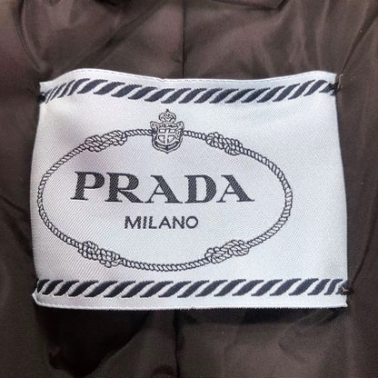 Prada 2025 Re-Nylon Down Jacket With Wide Lapels And A Belt