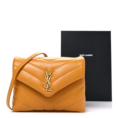 Calfskin Y Quilted Monogram Toy Loulou Crossbody Bag Cheddar