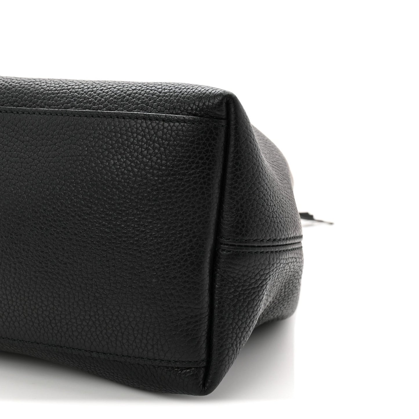 Pebbled Calfskin Medium Soho Chain Shoulder Bag Black