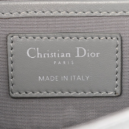 Lambskin Cannage Lady Dior Convertible Clutch Grey