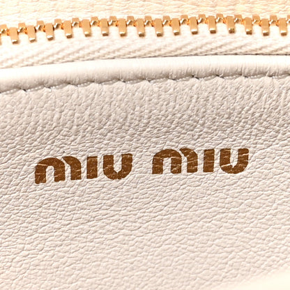 Nappa Matelasse Chain Shoulder Bag White