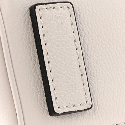 Grained Calfskin Small La Medusa Top Handle Bag Optical White