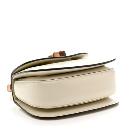 Boarded Dyana Lux Calfskin Web Mini Bamboo 1947 Top Handle Bag  Mystic White