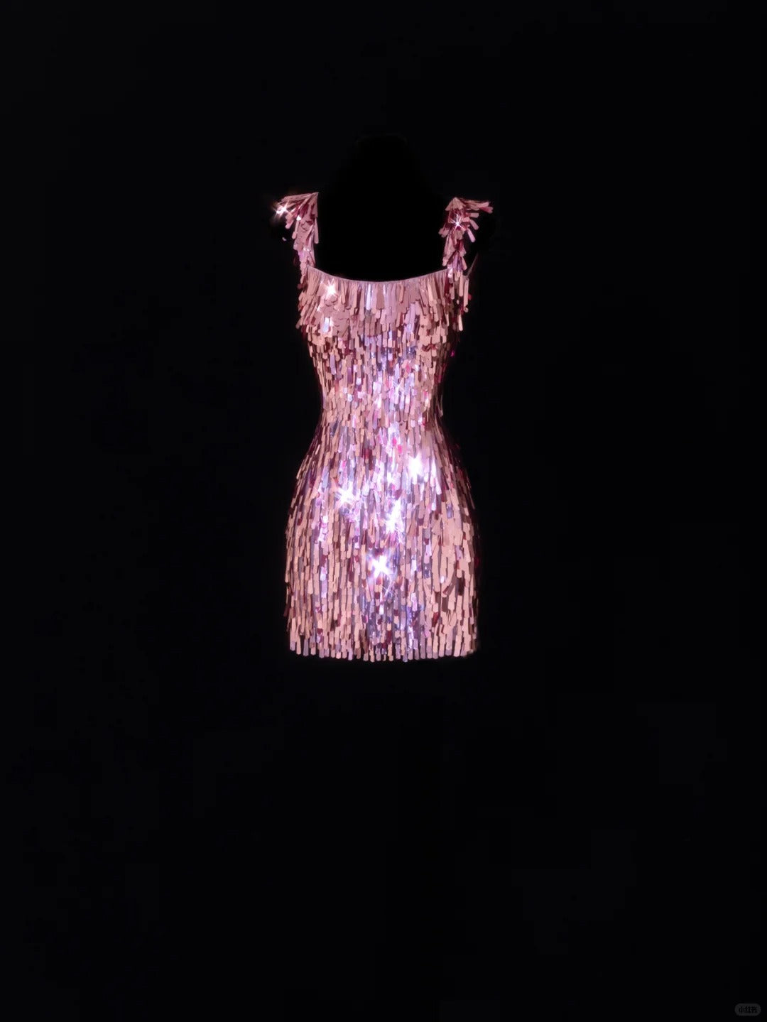 formaldressy-Pink Exquisite Short Sequin Homecoming Dress Birthday Party Dress gh5378