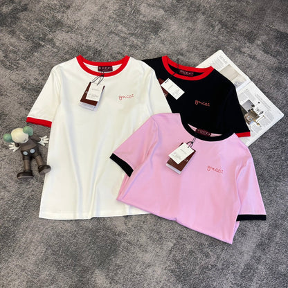 GG SS26 Short-Sleeve T-Shirt Embroidery Cotton 350528