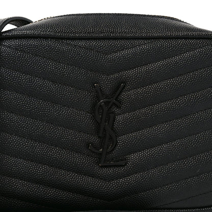 Grain De Poudre Matelasse Monochrome Monogram Mini Lou Camera Bag Black