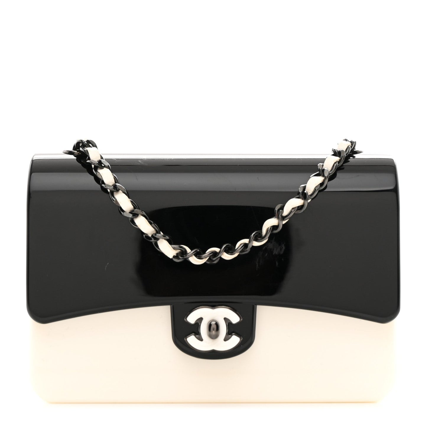 Plexiglass Plexi Coco Bag Black White