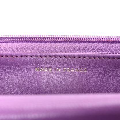 Caviar Quilted Wallet On Chain WOC Purple