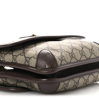 GG Supreme Monogram Web Small Neo Vintage Double Flap Messenger Bag Beige New Acero