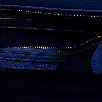 Drummed Calfskin Mini Luggage Indigo