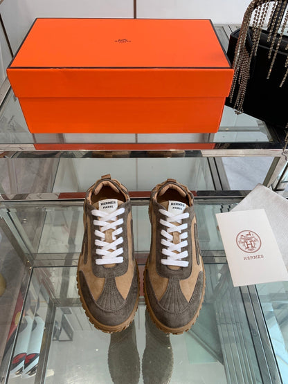 HM Jet Sneaker Brown mix Gray Suede 292279