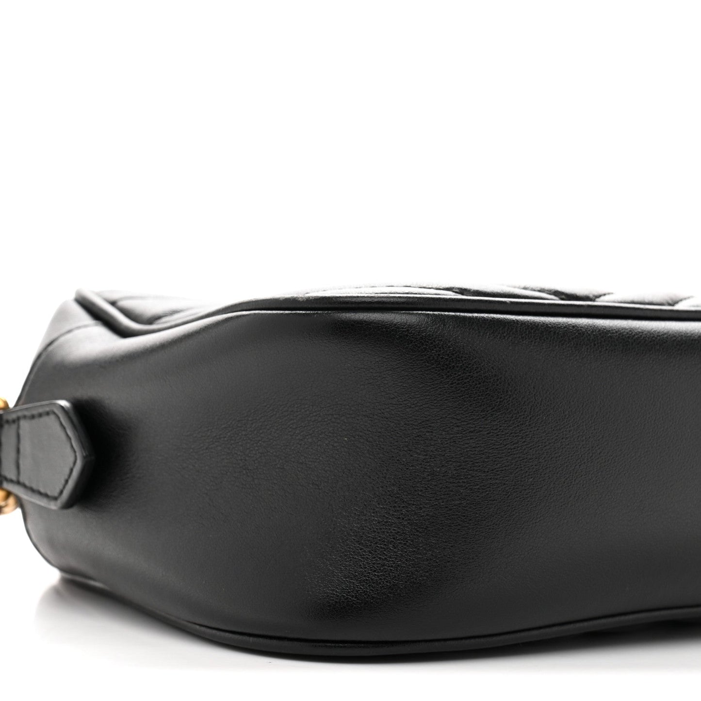 Calfskin Matelasse Small GG Marmont Chain Shoulder Bag Black