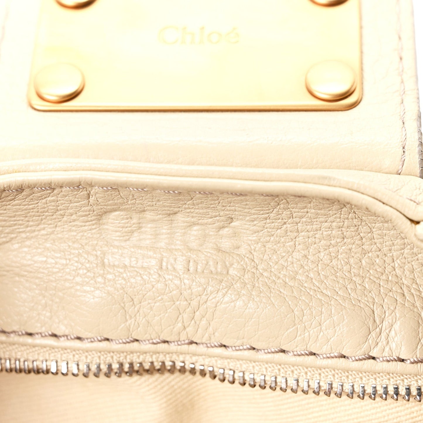 Calfskin Medium Paddington Satchel Beige