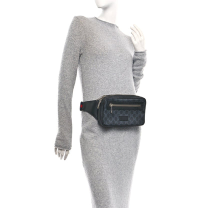 Soft GG Supreme Monogram Web Belt Bag Black Grey