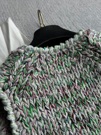 Chanel 2025 Vest Green Wool Cotton 318430
