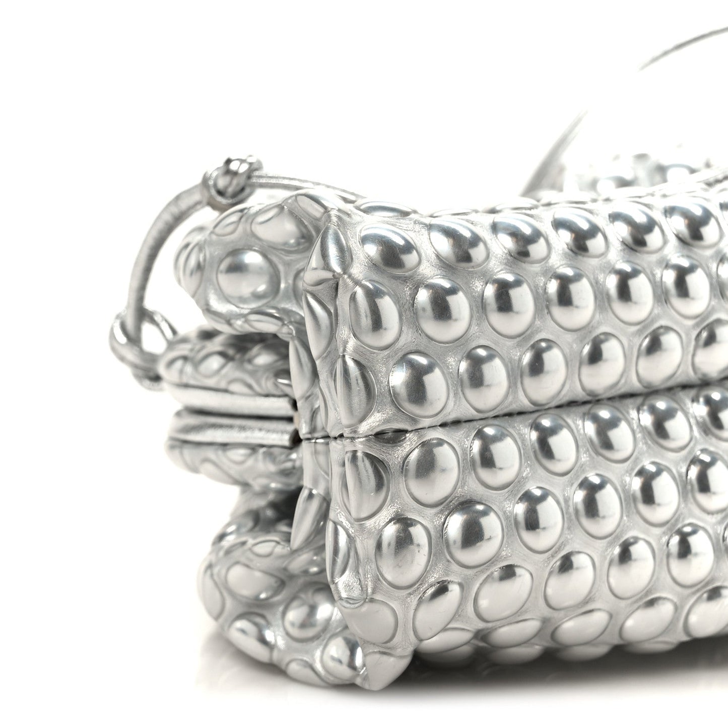 Metallic Fabric Bubble Wrap The Mini Pouch Silver