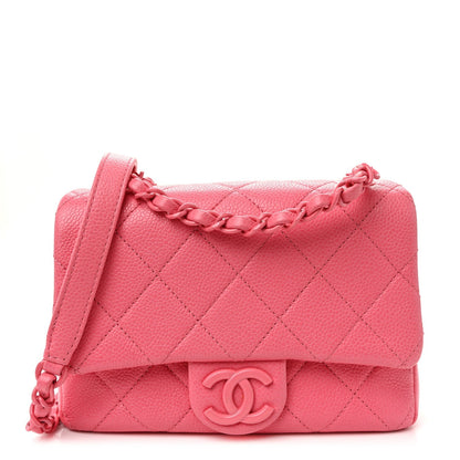 Caviar Quilted Mini Incognito Square Flap Pink