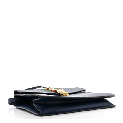 Calfskin Medium Sylvie Top Handle Bag Blue