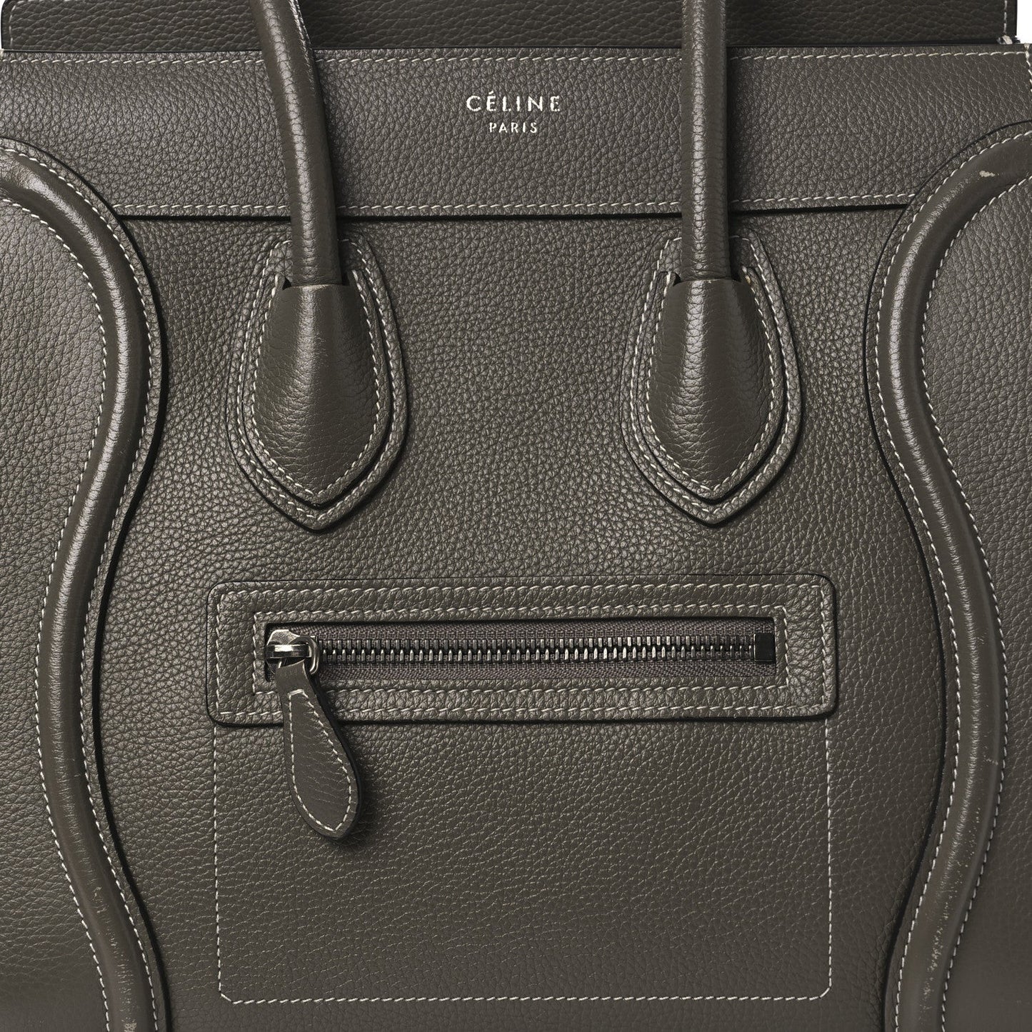 Drummed Calfskin Micro Luggage Souris