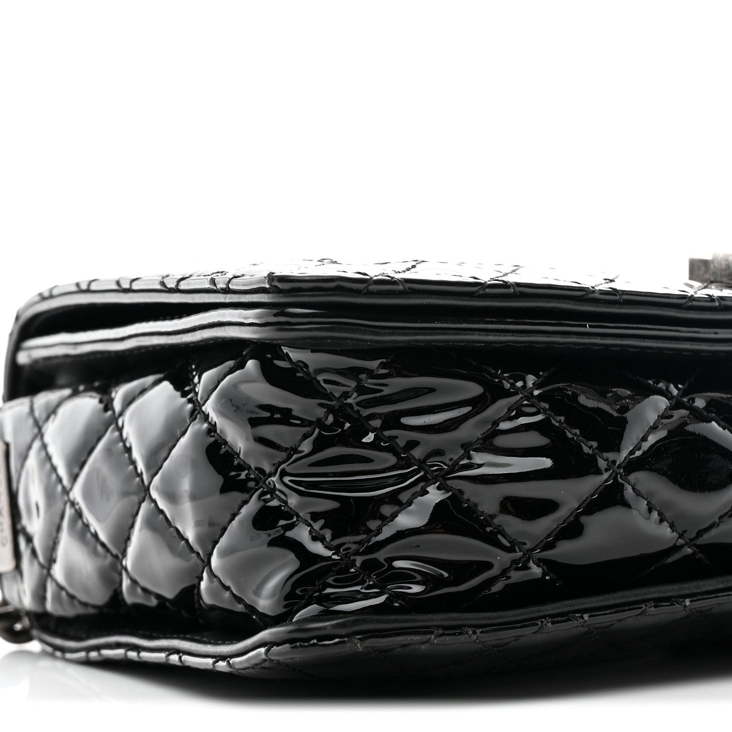 Patent Medium Boy Reverso Flap Black