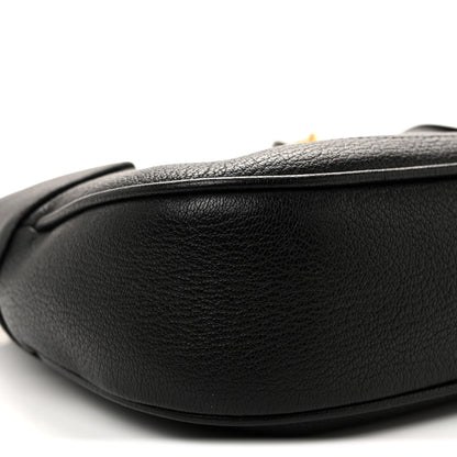 Goatskin Small Aphrodite Shoulder Bag Black