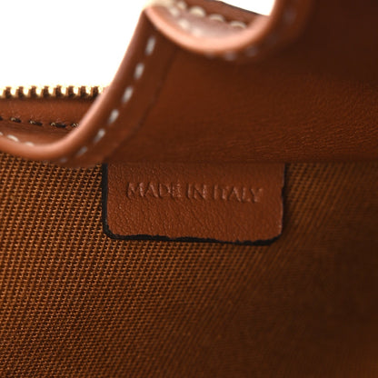 Triomphe Canvas Lambskin Clutch On Chain Tan