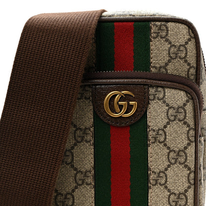 GG Supreme Monogram Web Mini Ophidia Messenger Brown