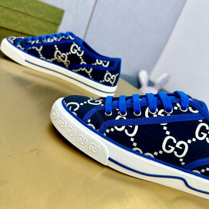 GG TENNIS 1977 TRAINER BLACK AND COBALT CANVAS