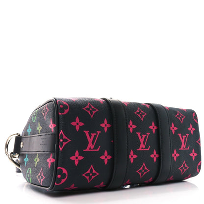 Monogram Iridescent Keepall Bandouliere 25 Black