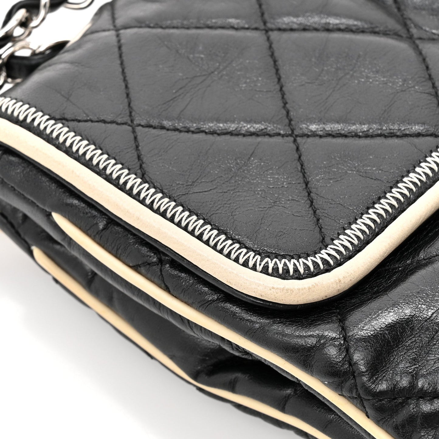Lambskin East West Mademoiselle Flap Black